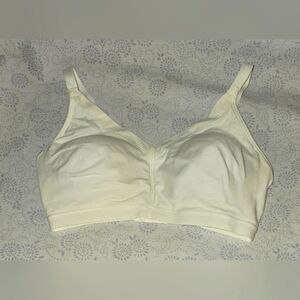 ✨️ NWOT Warner's Blissful Benefits Smoothing Seamless Wireless Bra ~ Large/White